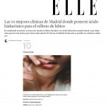 Medicina Estética elegida una de las 1o mejores clínicas de Madrid por la revista ELLE.​
